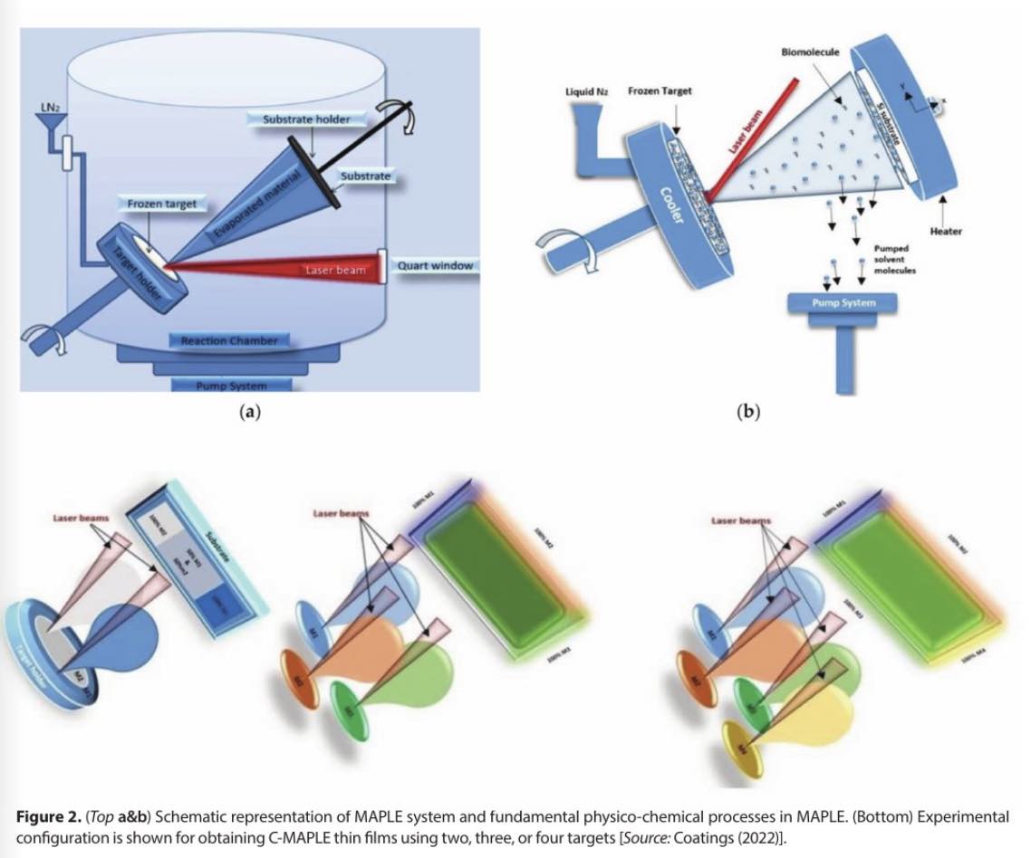 New Directions in Pulsed Laser Evaporation and Magnetron Sputtering for Surface Coatings Functionalization for Biological Devices